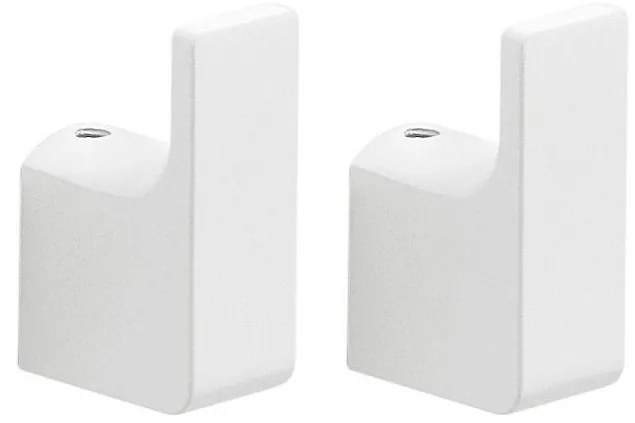 Gedy - SADA 2 ks nástenných háčikov PIRENEI, matná biela