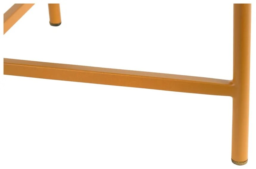 Okrovožltý kovový okrúhly konferenčný stolík ø 50 cm Meseta – Leitmotiv