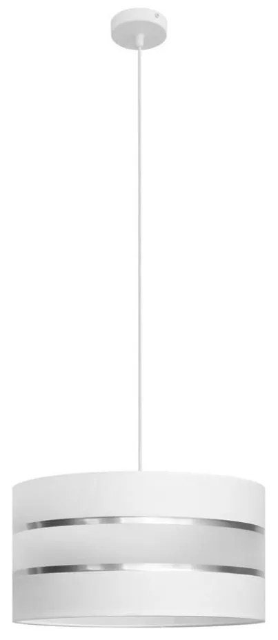 Luster na lanku HELEN 1xE27/15W/230V pr. 40 cm biela