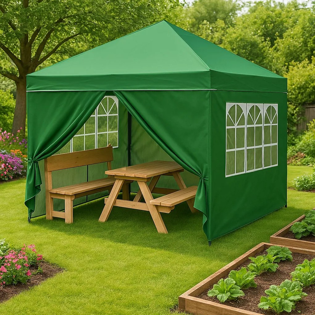 Záhradný pavilónový stan 3x3 m, automaticky rozkladací, MultiGarden
