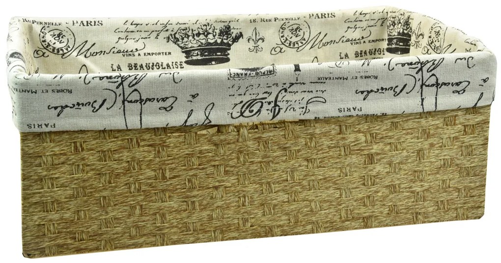 Úložný box s látkou PARIS Rozmery (cm): 52x33, v. 20