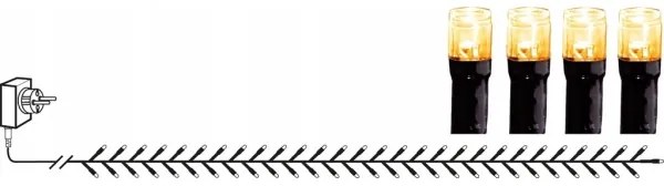 Eglo 411516 - LED Vonkajšia vianočná reťaz GOLDEN 800xLED 21m IP44 teplá biela