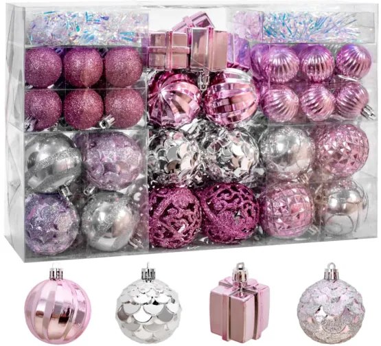Vianočné gule MIX 311435 (72 ks)