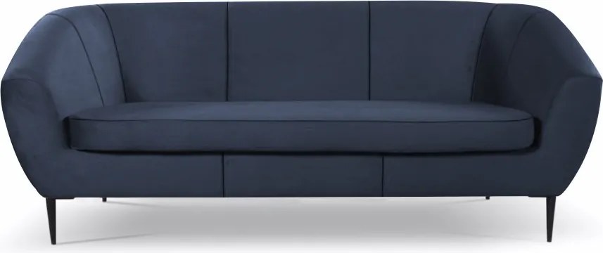 Trojmiestna pohovka Olivio, námornícka modrá zamatová látka