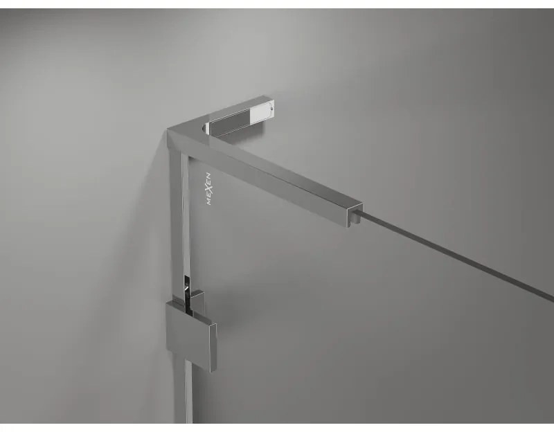 Mexen Lunar-B L, 1-krídlový sprchový kút, ľavý, 90 x 80 cm, 8mm číre sklo, chrómový profil, 832L-090-080-01-00-L
