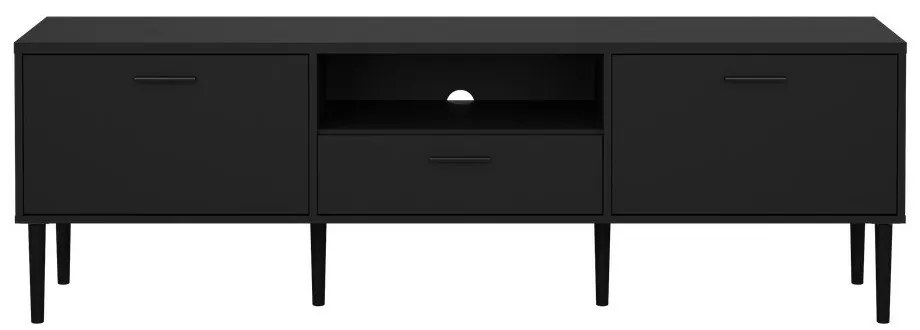 Čierny TV stolík 177x57 cm Media – Tvilum