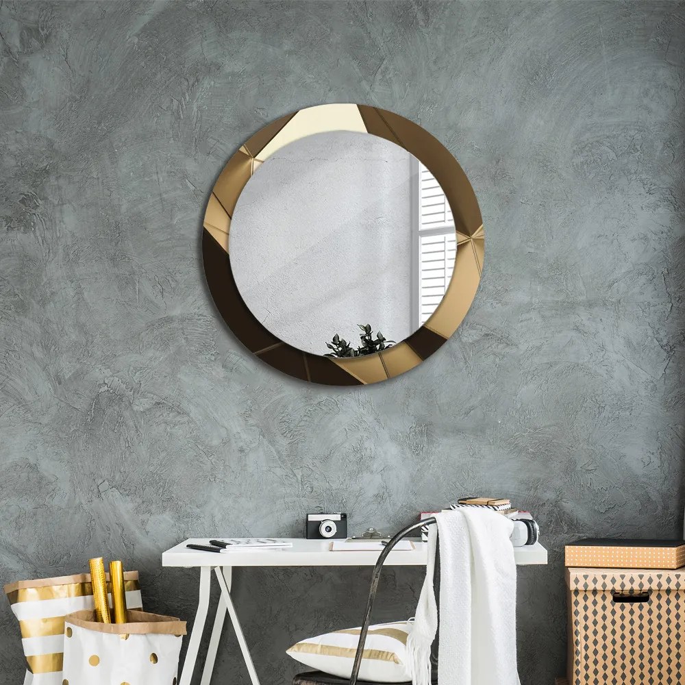 Okrúhle ozdobné zrkadlo Moderná abstrakcia fi 70 cm