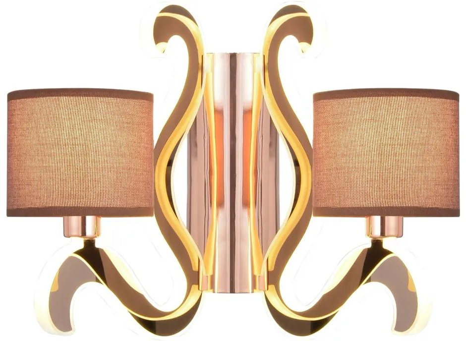 Candellux AMBROSIA 3 Nástenné svietidlo 2X40W E14 12,3W LED Copper 22-33529
