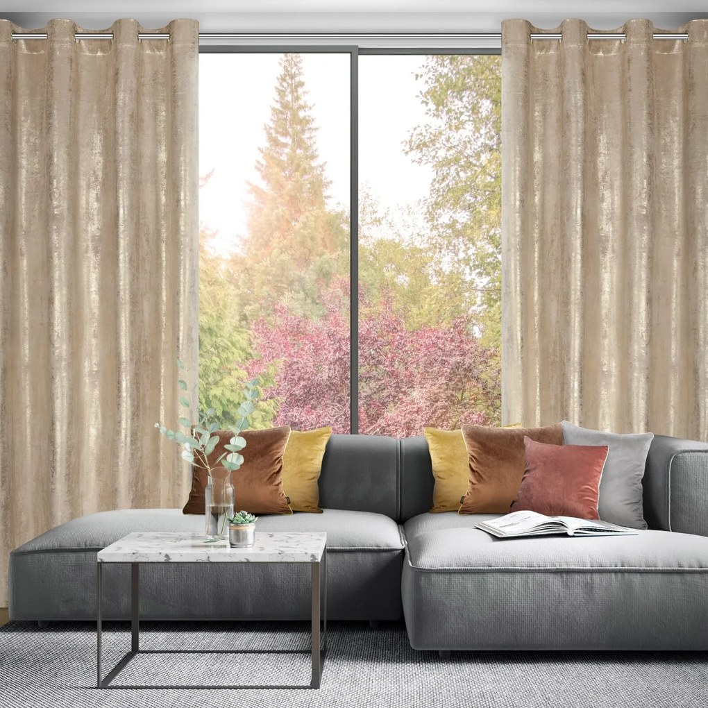 ZATEMŇOVACÍ ZÁVES NA KRÚŽKOCH RENIA 140X250 CM VZOROVANÁ