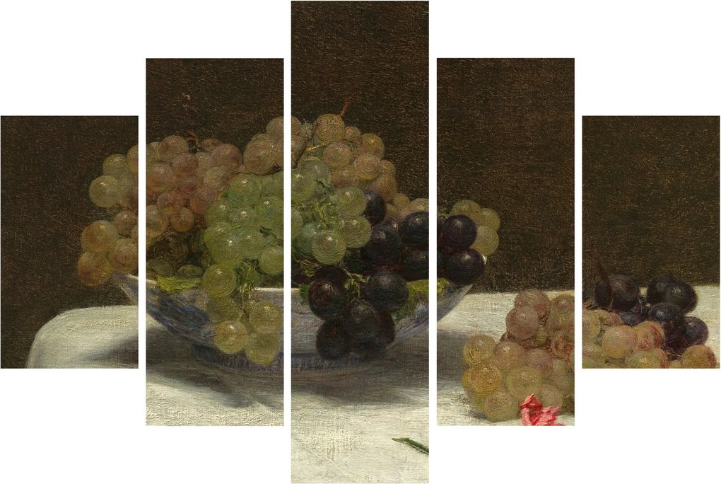 Obraz - Henri Fantin-Latour, Still Life with Grapes and a Carnation, reprodukcia (150x105 cm)