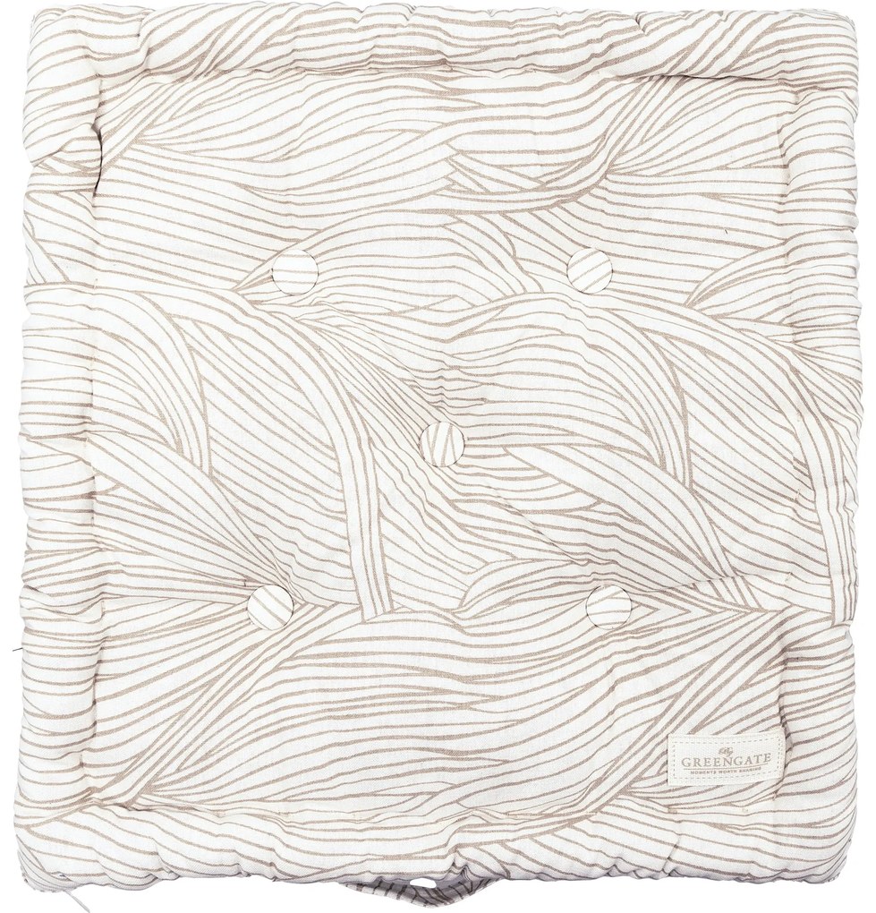 GREEN GATE Prešívaný podsedák Wilja Beige 50 x 50 cm