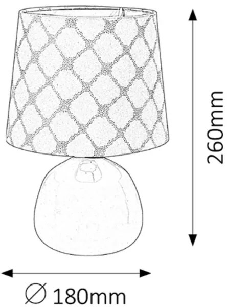 Rabalux 4380 - Stolná lampa ELLIE E14/40W béžová