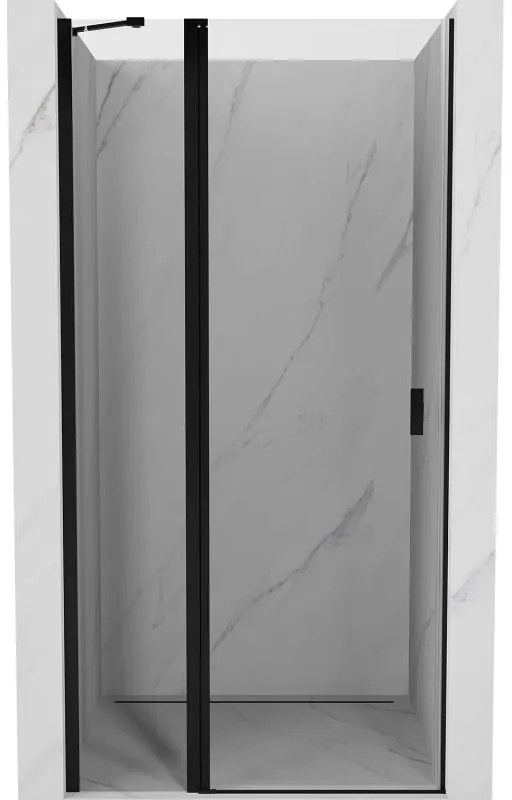 Mexen MIST, 1-krídlové sprchové dvere (1d+1s) 105x200 cm, 6mm číre sklo, čierny profil, 8A4-105-000-70-00