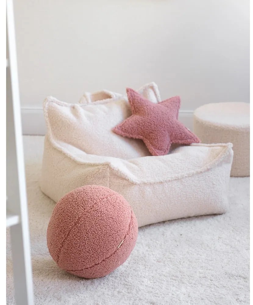 Krémový detský sedací vak z textílie buklé Chair – Wigiwama