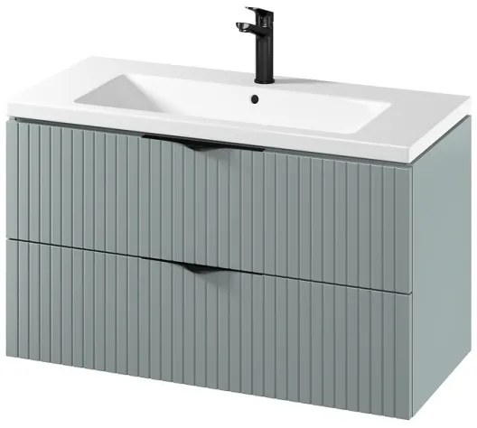 Cersanit S801-546 - Závesná kúpeľňová skrinka s umývadlom TIRSO 100x45 cm mintová