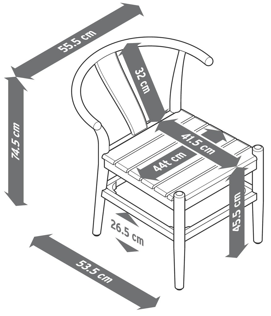 Dizajnová jedálenská stolička z tíkového dreva