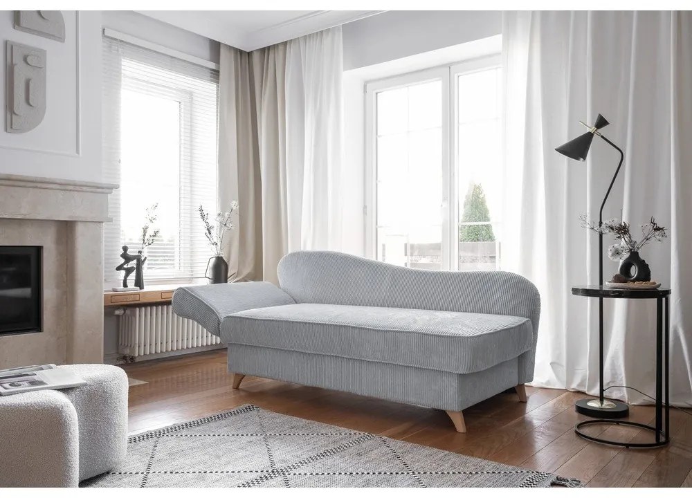 Svetlosivá menčestrová leňoška (ľavý roh) Chic Charlotte – Miuform