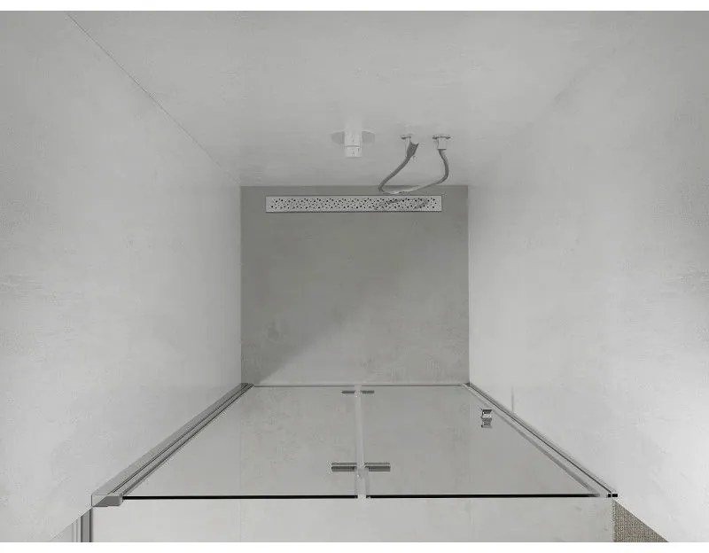 Mexen Lima, skladacie sprchové dvere do otvoru 115 x 190 cm, 6mm číre sklo, chrómový profil, 856-115-000-01-00-D