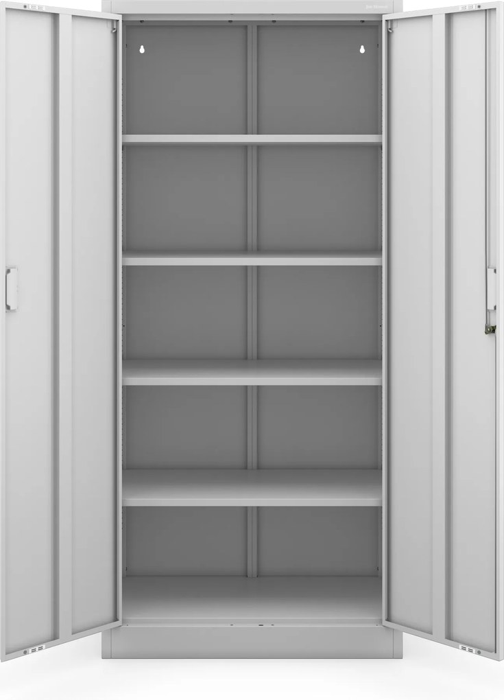 Kancelárska skriňa na dokumenty so 4 policami sivá, 1750x800x400 mm: JAN Compact