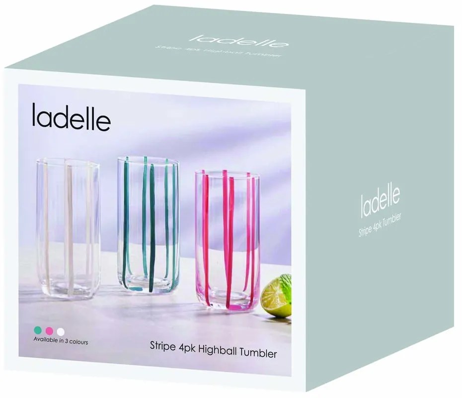 Poháre v súprave 4 ks 450 ml Stripe – Ladelle