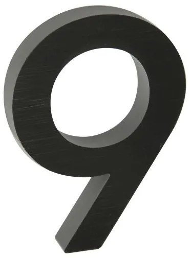 Domové číslo "9", RN.100LV, brúsené, čierna
