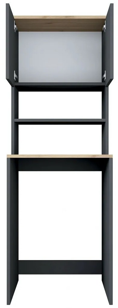 Skriňa Karin Anthracite a Walnut nad práčkou