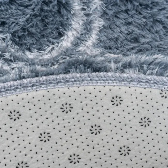 Protišmykový koberec DECOR strieborný kruh