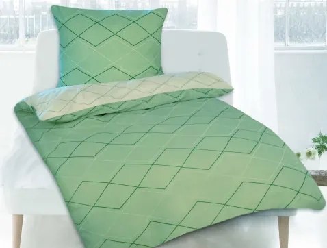 Obliečky Hilda, zelená bavlna%