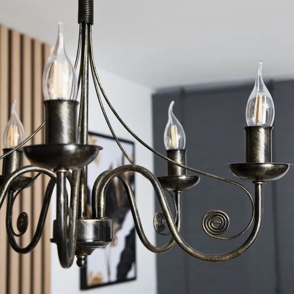 Luster na reťazi DONATO 5xE14/40W/230V