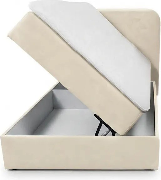 Čalúnená posteľ boxspring DIRELIS TRINITY 90x200 cm béžová Matrac: Matrac Bonell pružinový