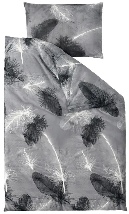 Mikroplyšové obliečky VELSOFT sivé Rozmer obliečky: 70 x 90 cm | 140 x 200 cm