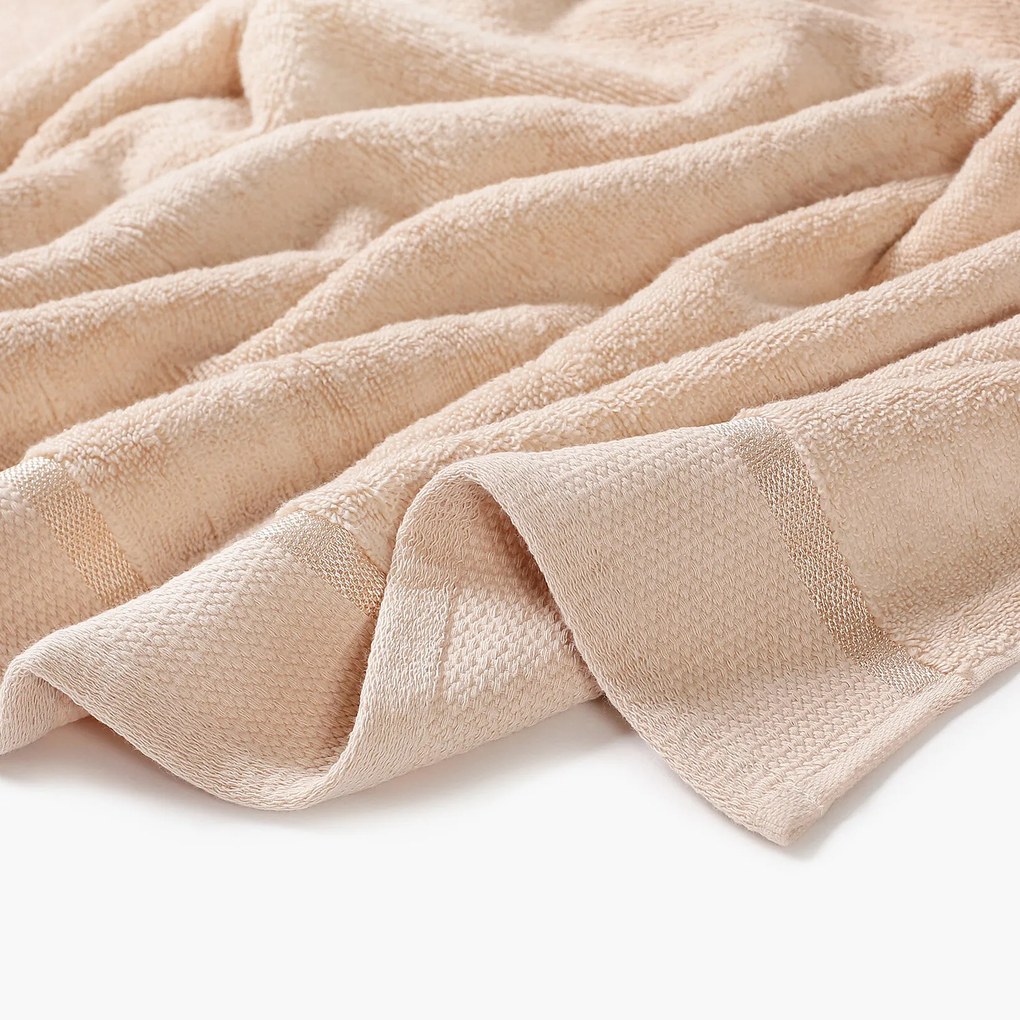 Goldea bavlnený froté uterák / osuška soft - púdrový 50 x 100 cm