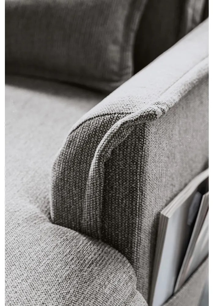 Sivá rozkladacia rohová pohovka (ľavý roh/do tvaru "U") Charming Charlie – Miuform