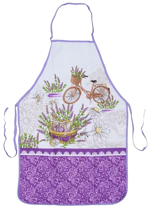 Bielo-fialová kuchynská zástera LAVANTA HAMPER
