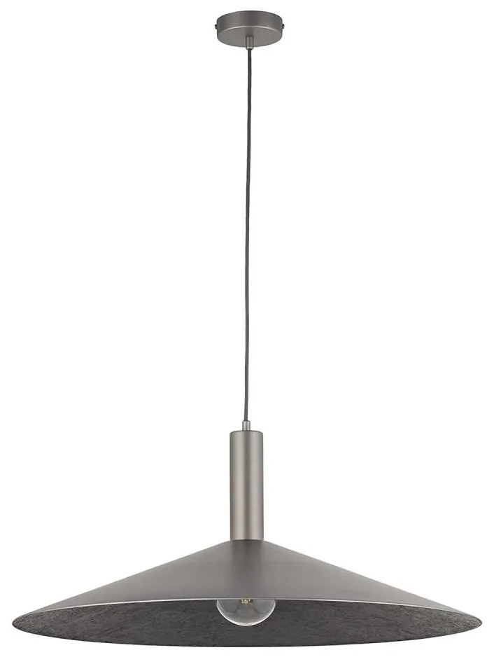 Luster na lanku CAPRI 1xE27/15W/230V pr. 70 cm antracit/šedá
