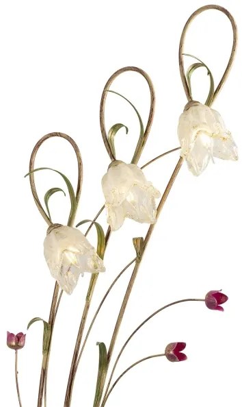 Stojacia lampa TULIPANO 3xE14/40W/230V muránske sklo