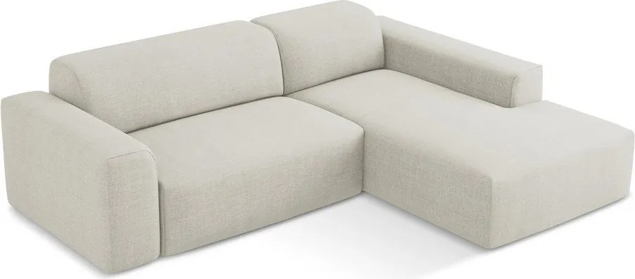 Béžová rohová pohovka (pravý roh/s leňoškou) Keli – Makamii