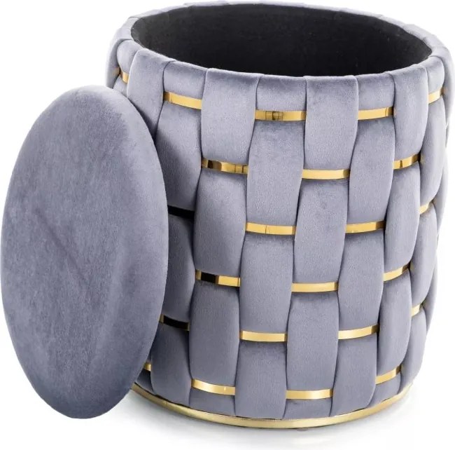 SI Tiara Velvet taburetka sivý