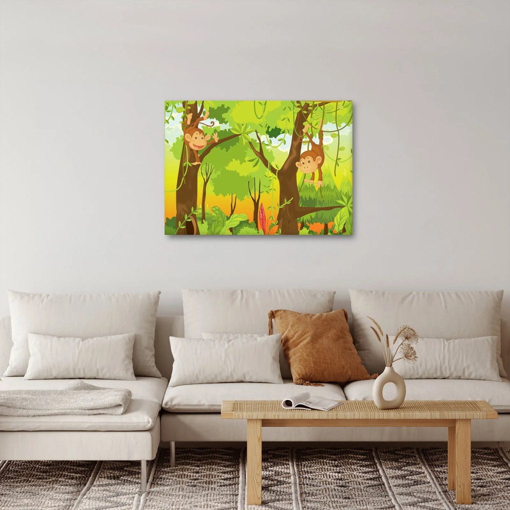 Obraz - Opičiaci (70x50 cm)