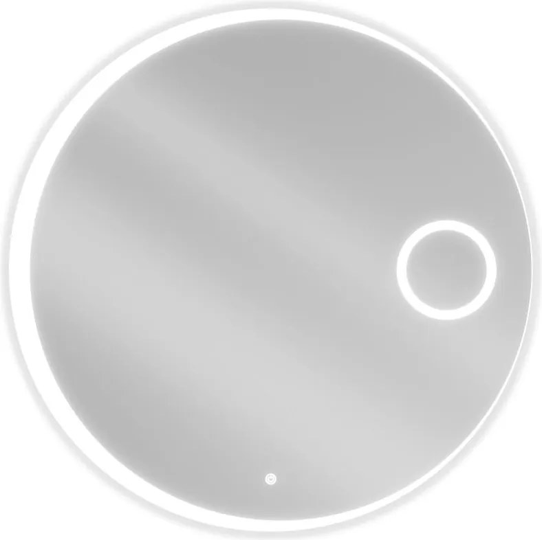 Mexen Ella kúpeľňové zrkadlo s podsvietením s kozmetickým zrkadielkom, okrúhle 90 cm, LED 6000K, ochrana proti zahmleniu - 9811-