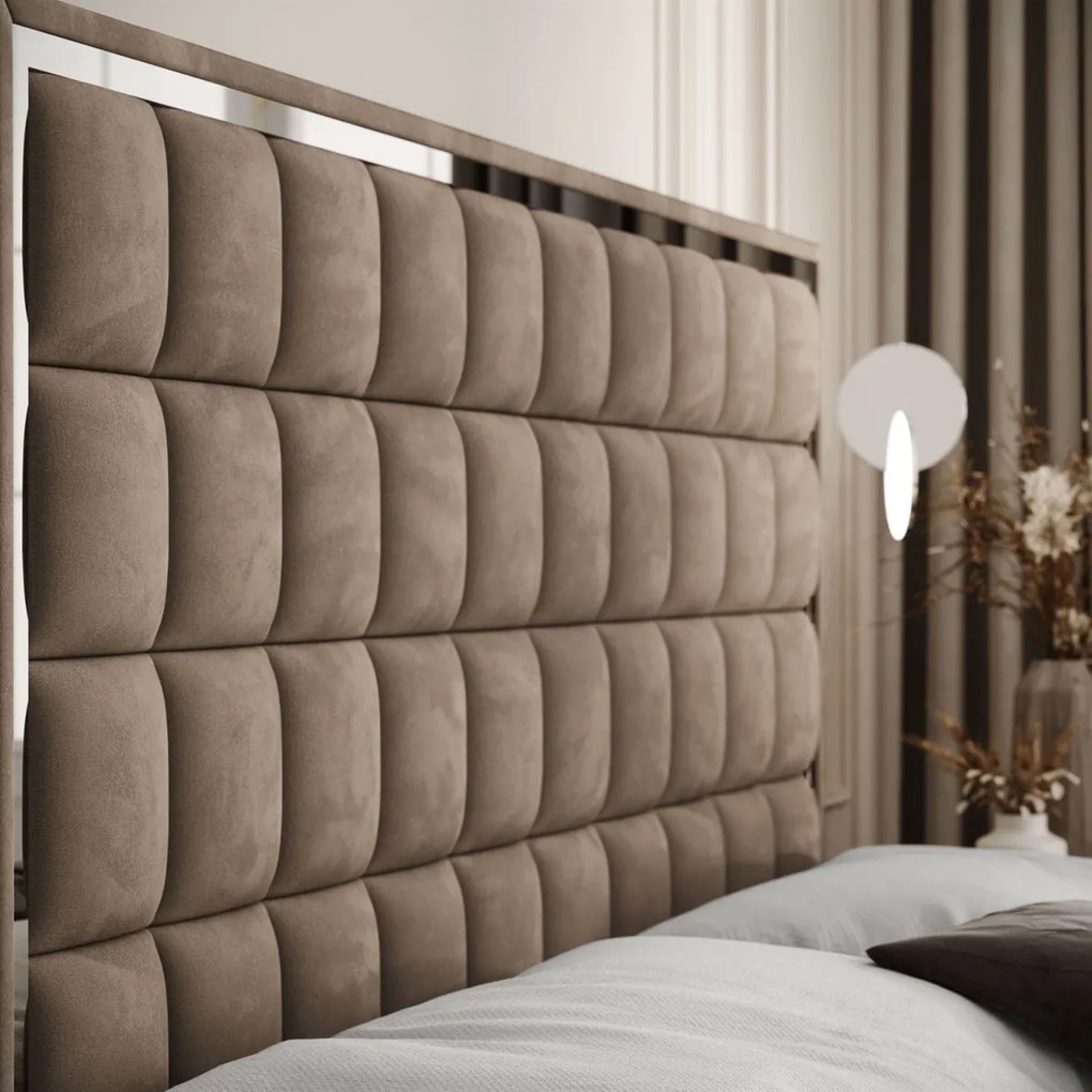 VYSOKÁ ČALÚNENÁ POSTEĽ NOEMI SILVER 180X200 ROYAL VELVET 176