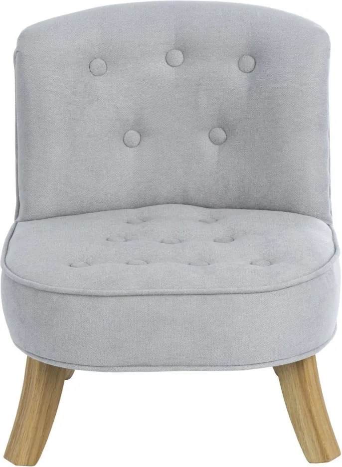 Detské kreslo šedé 25 cm Biela