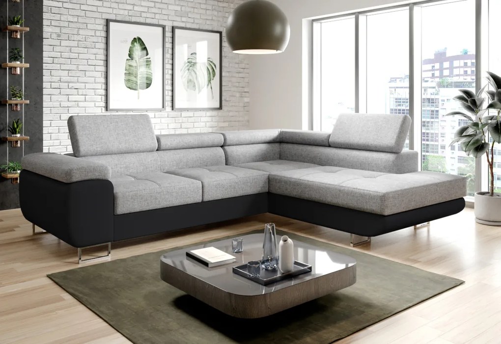 Rohová sedacia súprava SELINA, 275x90x202, sawana 21/soft 17, ľavá