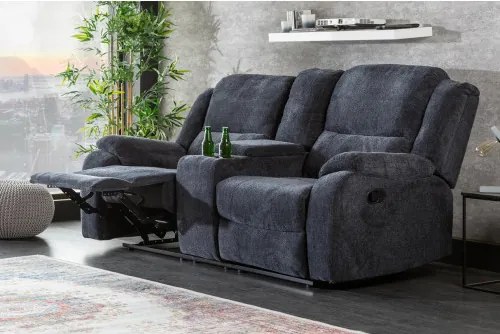 Sedacia súprava Relax 39979 Hollywood 2-sedenie Tmavošedá látka - Komfort-nábytok