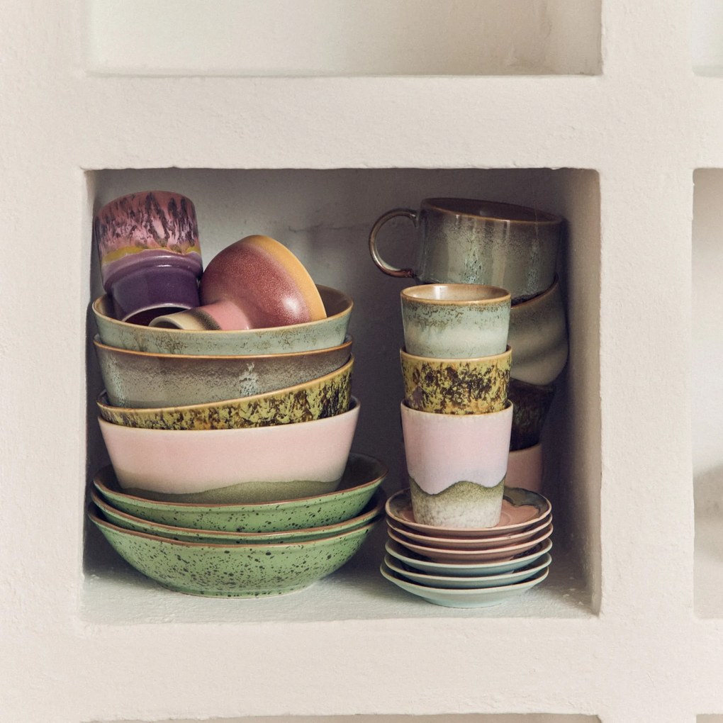 HK living Kameninový hrnček Tea cup 70's Echo 425 ml