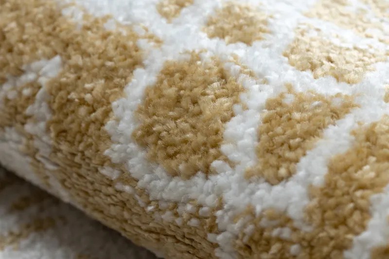 Dywany Łuszczów, Kusový koberec Napkin gold kruh, 140x140 (priemer) kruh, žltá, chodba / predsieň