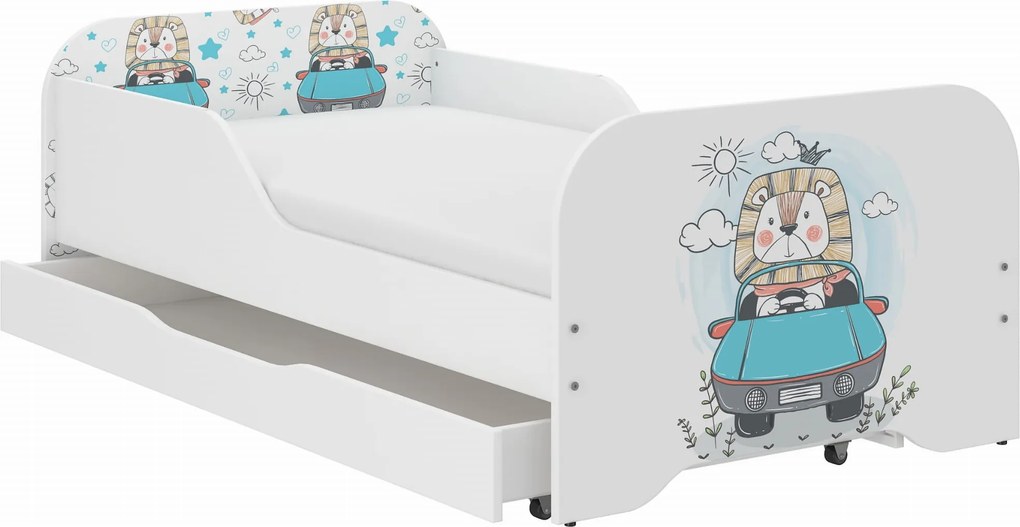 Wooden Toys Detská posteľ MIKI 160x80 Lev kráľ