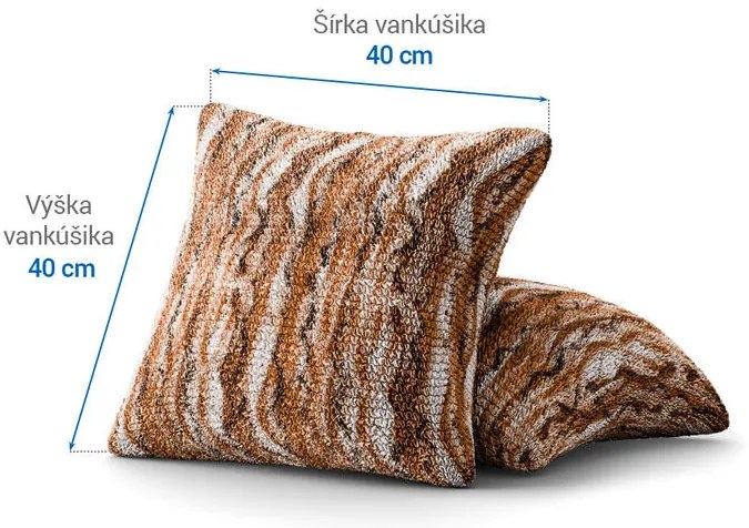 Bielastické poťahy OCEANO NOVÉ tehlové obliečky na vankúšiky 2 ks ( 40 x 40 cm)