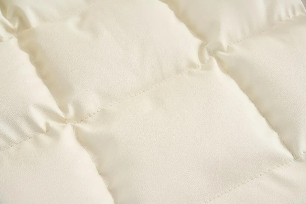 Hojdacie kreslo s 5-stupňovým nastavením, polstrovaná, biela