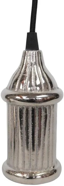 Strieborné stropné svetlo Ribbed - Ø 7 * 16cm